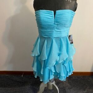 Arden B Blue strapless dress, size XLarge
